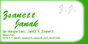 zsanett janak business card